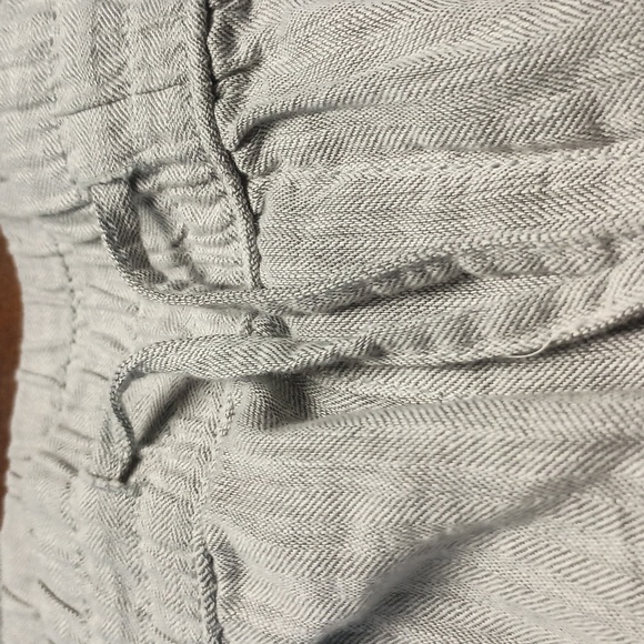 Gap Gray Linen Joggers With Tie Waist. Women's Size Large  NWT - Picture 2 of 8